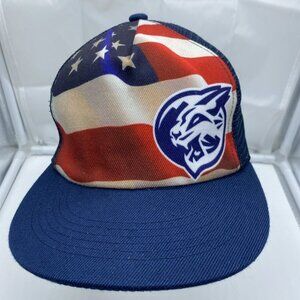 Lynchburg Hillcats Baseball Hat Blue White Hook & Loop Promo KD Country